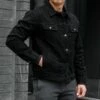 Denim Trucker Jacket | Pitch Black -Thursday Boots Sales 1024x1024 Mens Jackets Denim Trucker Black 120122 1