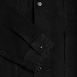 Denim Trucker Jacket | Pitch Black -Thursday Boots Sales 1024x1024 Mens Jackets Denim Trucker Black 120122 Detail