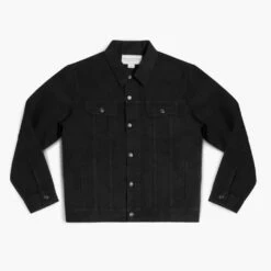 Denim Trucker Jacket | Pitch Black -Thursday Boots Sales 1024x1024 Mens Jackets Denim Trucker Black 120122 Front