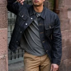 Denim Trucker Jacket | Raw Indigo -Thursday Boots Sales 1024x1024 Mens Jackets Denim Trucker RawIndigo 120122 3