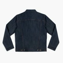 Denim Trucker Jacket | Raw Indigo -Thursday Boots Sales 1024x1024 Mens Jackets Denim Trucker RawIndigo 120122 Rear