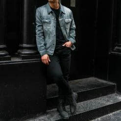 Denim Trucker Jacket | Washed Indigo -Thursday Boots Sales 1024x1024 Mens Jackets Denim Trucker WashedIndigo 010423 3
