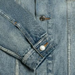 Denim Trucker Jacket | Washed Indigo -Thursday Boots Sales 1024x1024 Mens Jackets Denim Trucker WashedIndigo 123022 Detail
