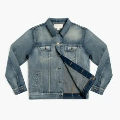 Denim Trucker Jacket | Washed Indigo -Thursday Boots Sales 1024x1024 Mens Jackets Denim Trucker WashedIndigo 123022 Open