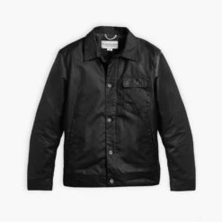 Waxed Canvas Field Jacket | Black -Thursday Boots Sales 1024x1024 Mens Jackets Field Black 012723 Front