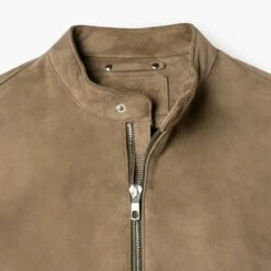 Racer Jacket | Taupe -Thursday Boots Sales 1024x1024 Mens Racer Taupe 230518 CollarDetail 18b97174 74a6 43fe ade3 a6d6298e91f2