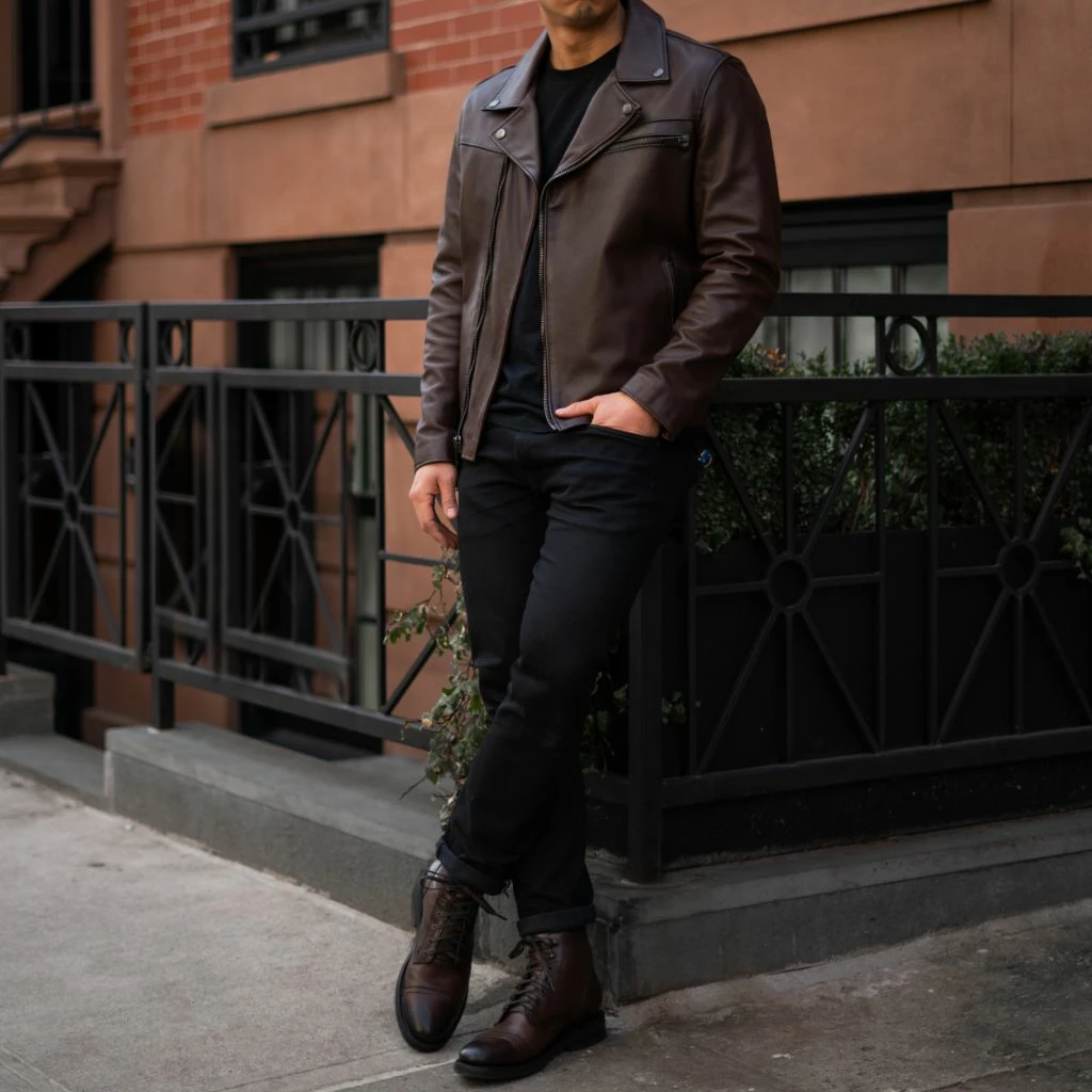 Motorcycle Jacket | Old English 5 Motorcycle Jacket | Old English - Image 3