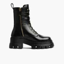Dynasty | Black & Gold -Thursday Boots Sales 1024x1024 Women Dynasty Black Gold 022522 SideZipper