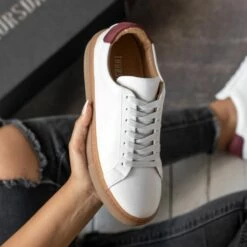Women's Legacy | White X Burgundy -Thursday Boots Sales 1024x1024 Womens Sneakers Legacy White Burgundy 072922 3
