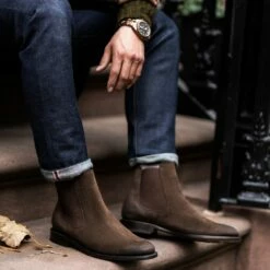 Cavalier | Dark Brown -Thursday Boots Sales Cavalier Dark Brown Suede Chelsea Boot Slip On 190 Goodyear Welt 2