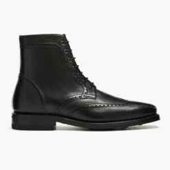 Wingtip | Black 10 Wingtip | Black -Thursday Boots Sales Side Wingtip Black